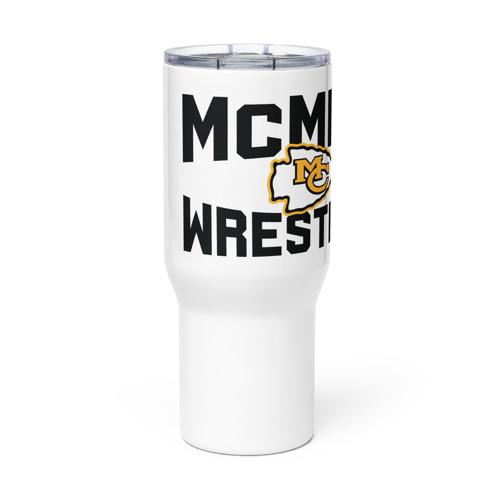 McMinn High School Wrestling Travel mug with a handle