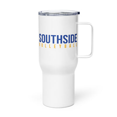 Olathe South High School Volleyball Travel mug with a handle
