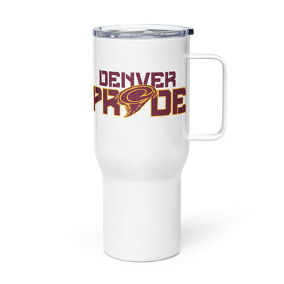 Denver High School Travel mug with a handle