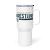 Elkhorn South Wrestling Travel mug with a handle