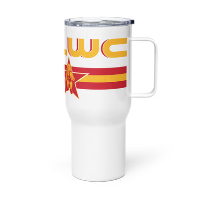 Lawrence High School Travel mug with a handle