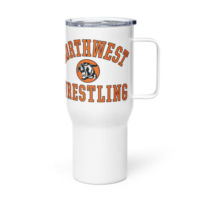 Northwest Wrestling Travel mug with a handle