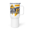 Saint Thomas Aquinas Wrestling Travel Mug with Handle