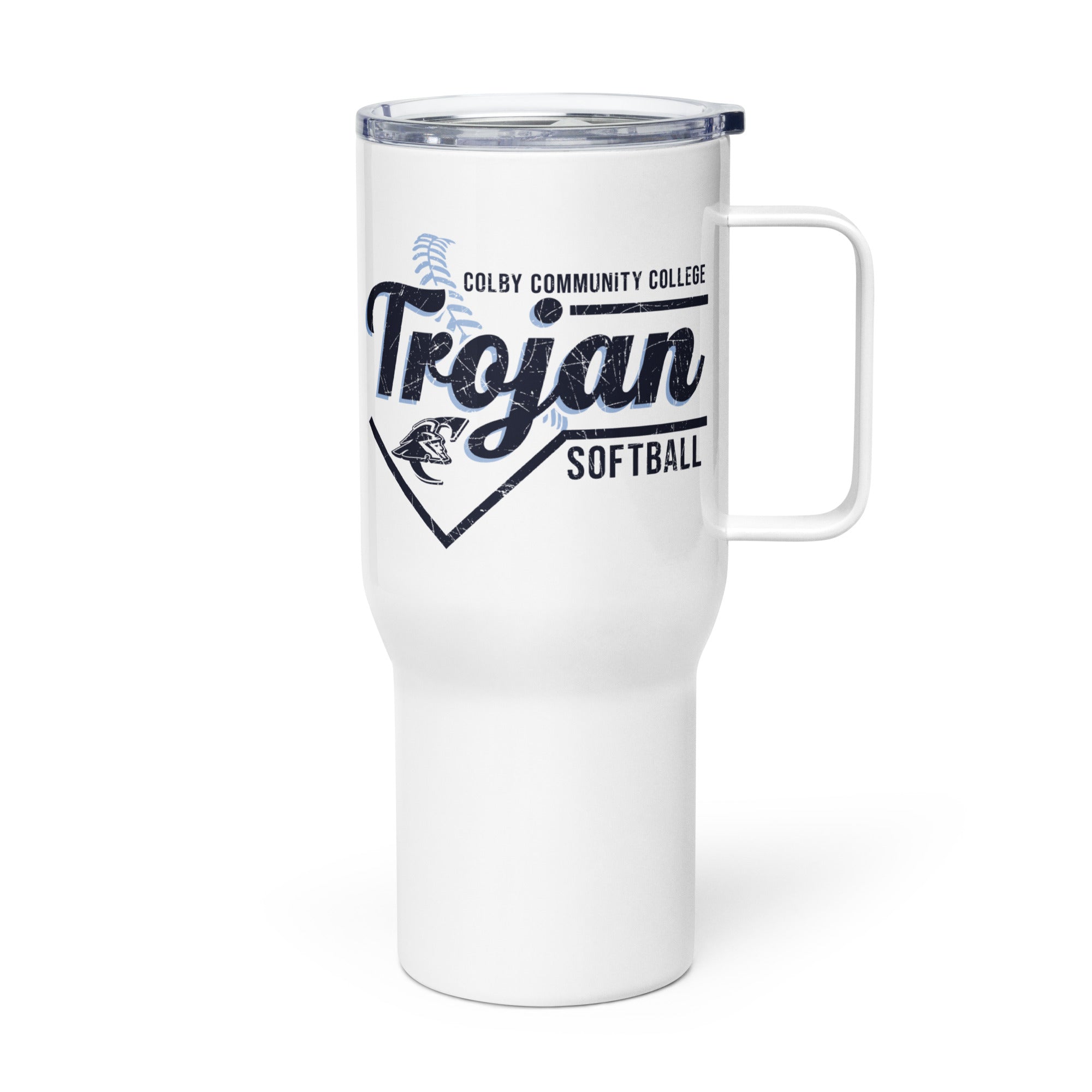 Colby Community College Softball Travel Mug with a Handle