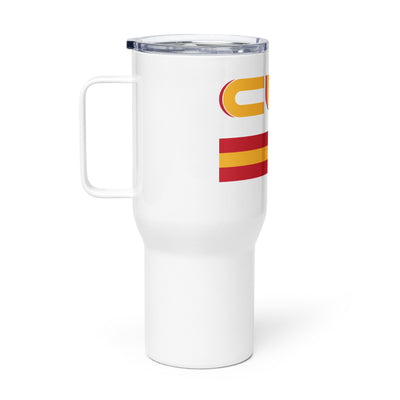 Lawrence High School Travel mug with a handle