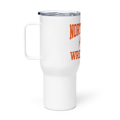 Shawnee Mission Northwest Wrestling Northwest Wrestling Travel mug with a handle