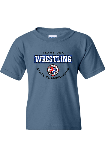 Texas USA State Wrestling Tournament 2025 Gildan Heavy Cotton Youth T-Shirt - 5000B