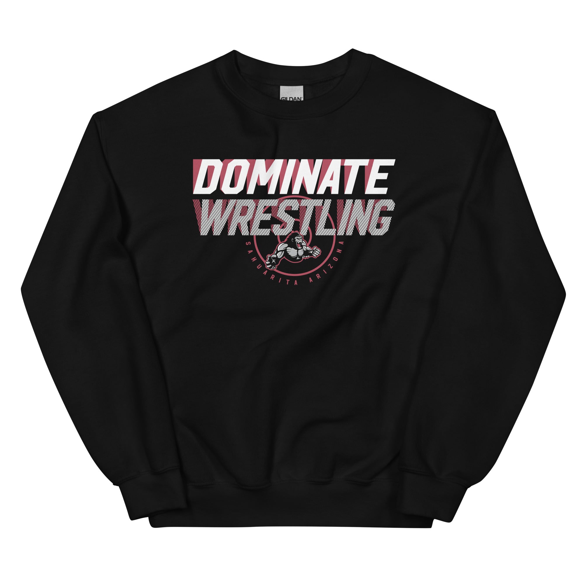 Dominate Wrestling  Black Unisex Crew Neck Sweatshirt