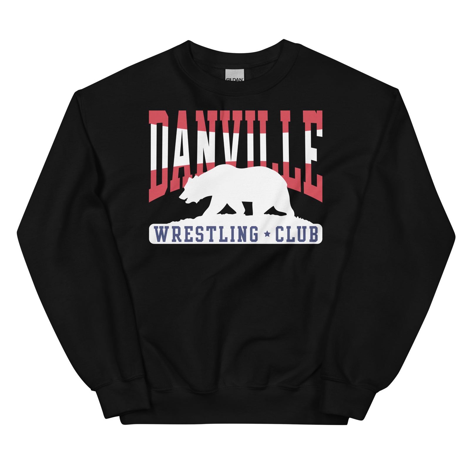 Danville Wrestling Club Black Unisex Crew Neck Sweatshirt