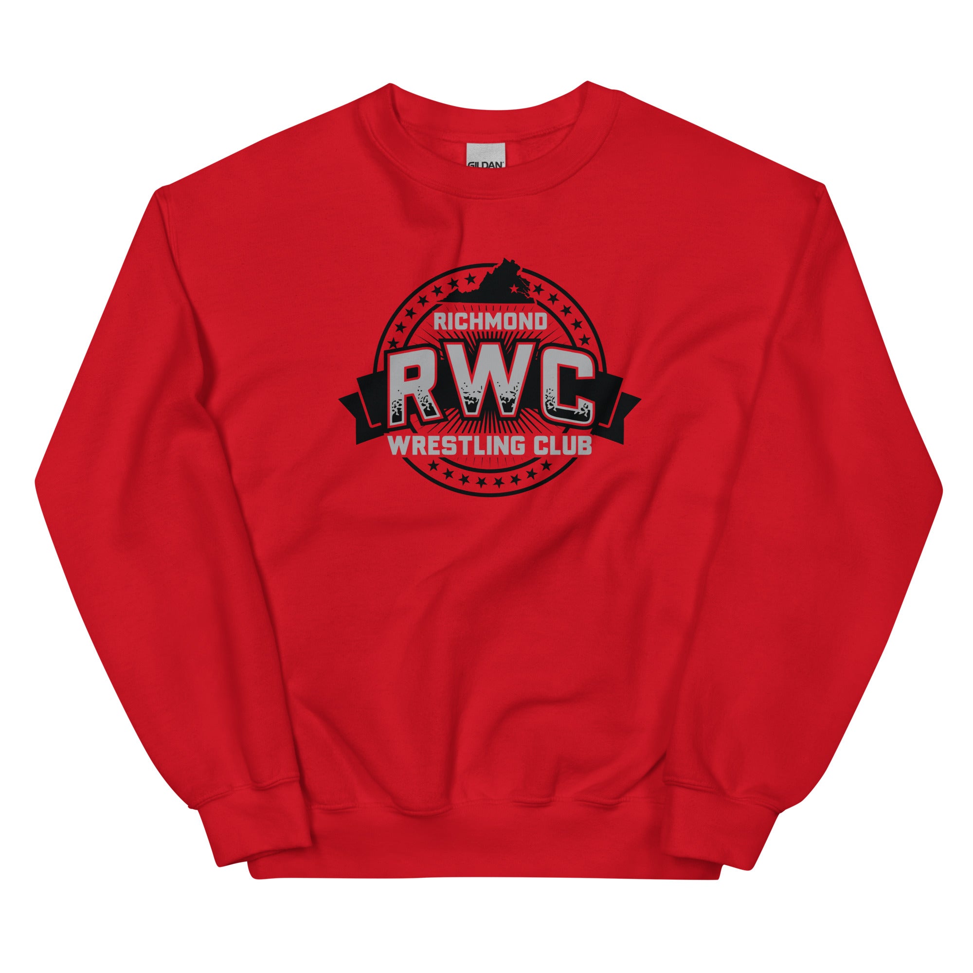 Richmond Wrestling Club Red Unisex Crew Neck Sweatshirt