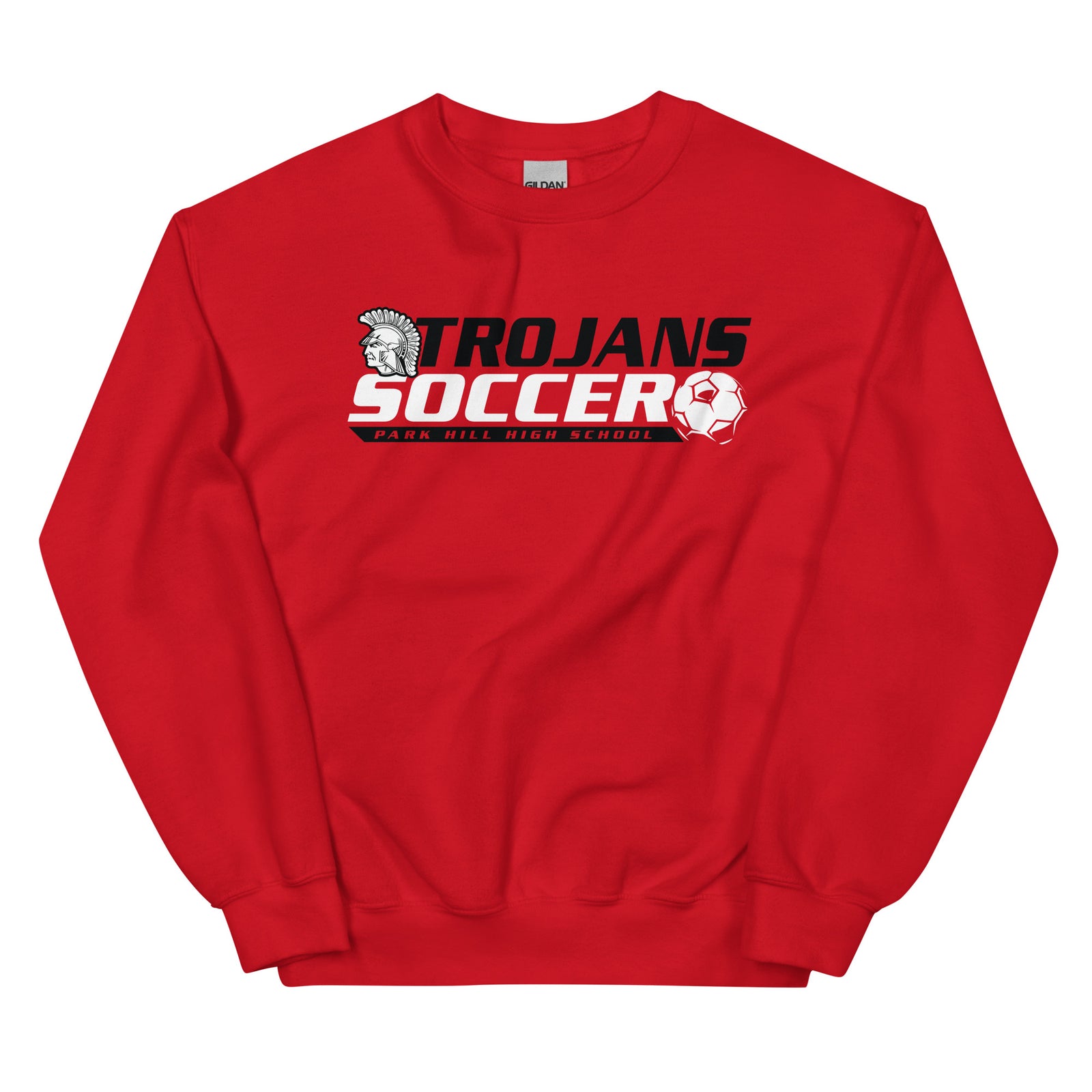 Park Hill Men's Trojans Soccer Red Unisex Sweatshirt