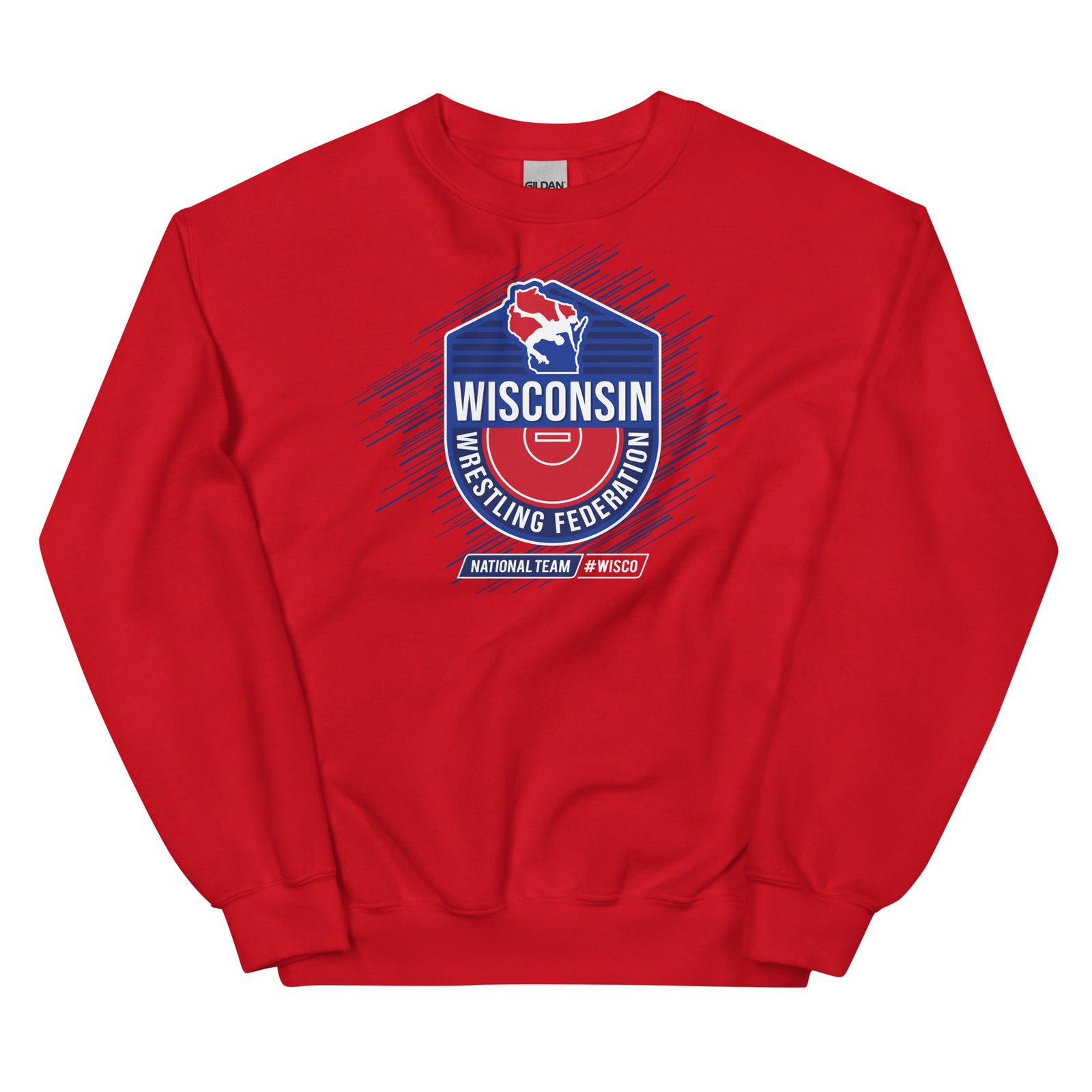 Wisconsin Wrestling Federation Wrestling 2023 WISCO Badge Unisex Crew Neck Sweatshirt
