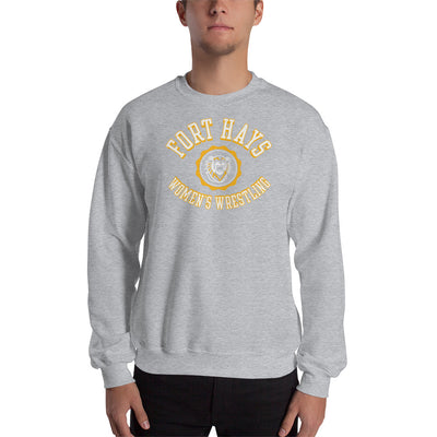 Fort Hays Women's Wrestling Unisex Crew Neck Sweatshirt