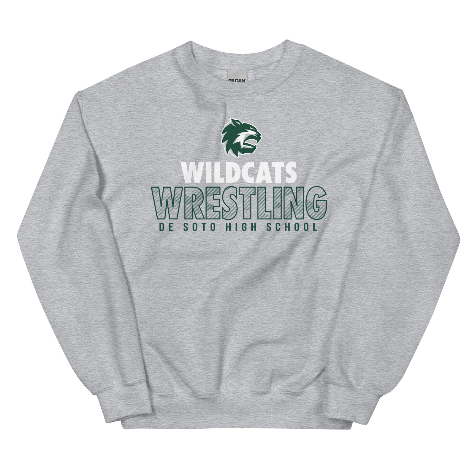 De Soto High School Wrestling Wildcats Unisex Crew Neck Sweatshirt