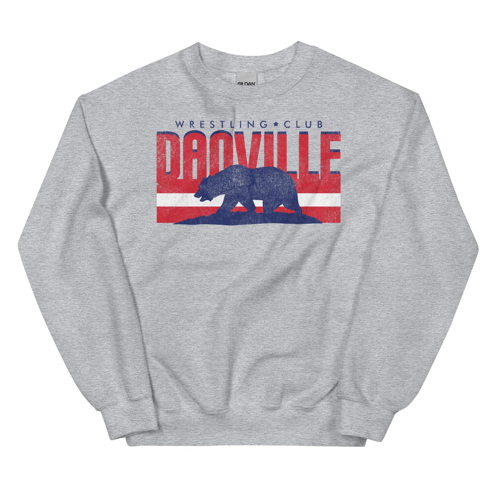 Danville Wrestling Club Grey Unisex Crew Neck Sweatshirt