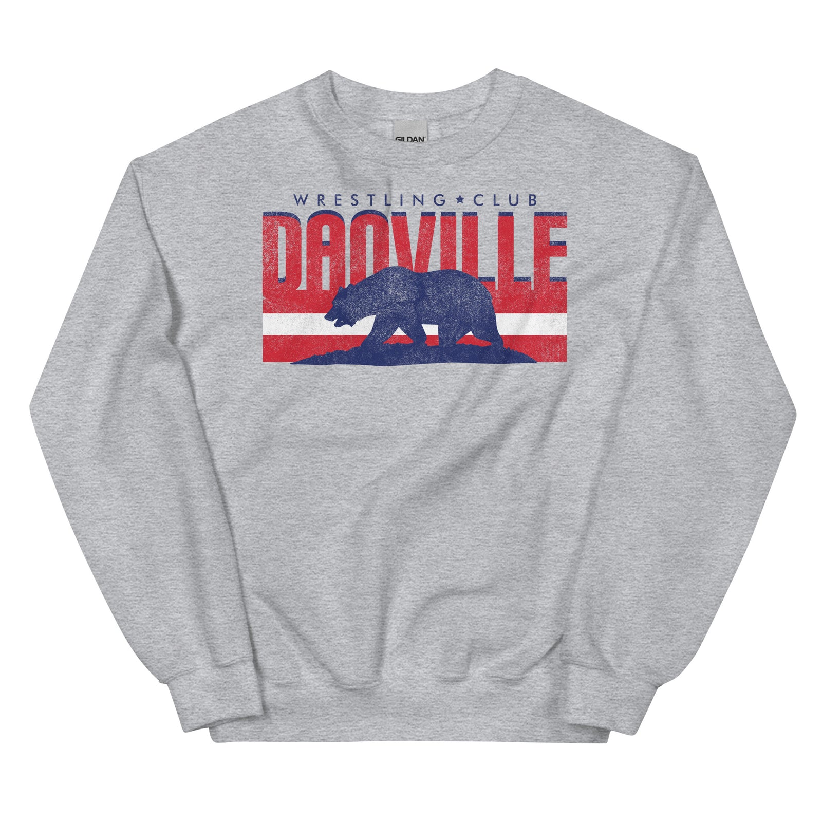 Danville Wrestling Club Grey Unisex Crew Neck Sweatshirt