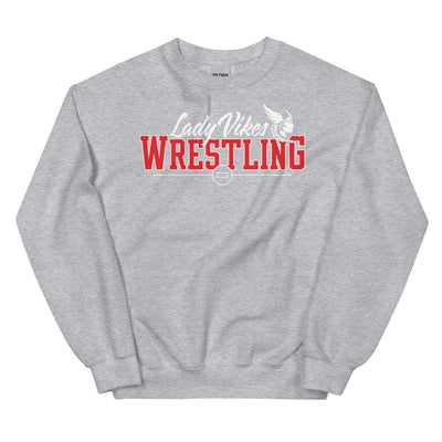 Lady Vikes Wrestling Unisex Crew Neck Sweatshirt