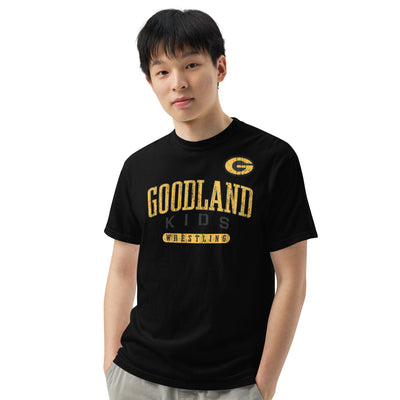 Goodland Kids Wrestling Mens Garment-Dyed Heavyweight T-Shirt