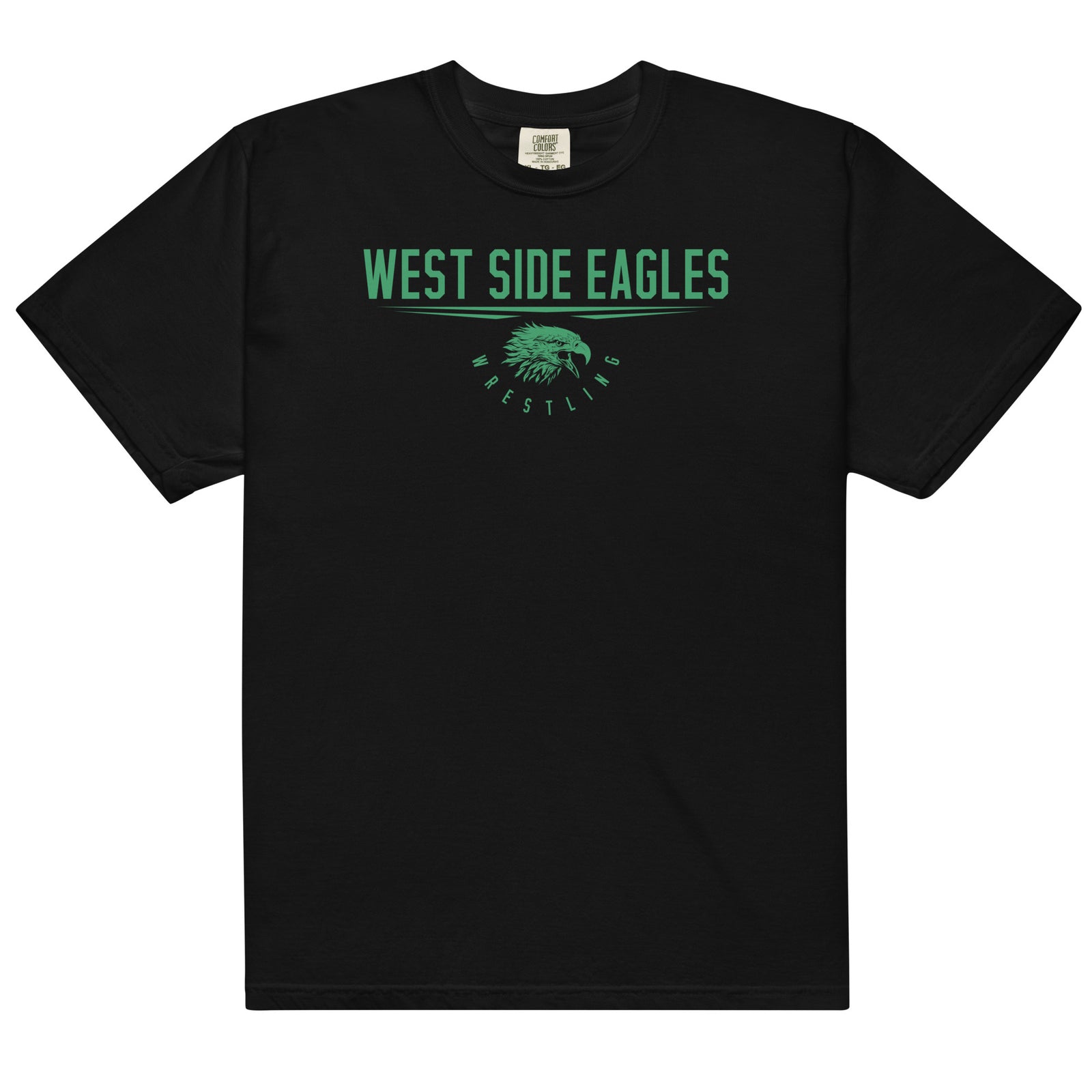 West Side Eagles Wrestling 2023 Mens Garment-Dyed Heavyweight T-Shirt