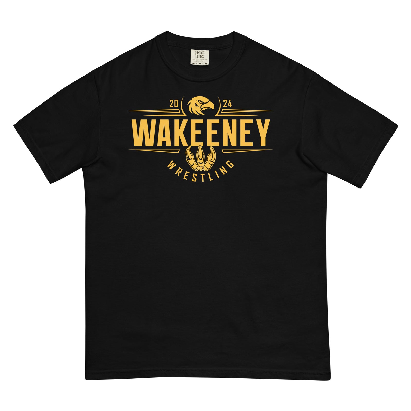 Wakeeney Wrestling Mens Garment-Dyed Heavyweight T-Shirt