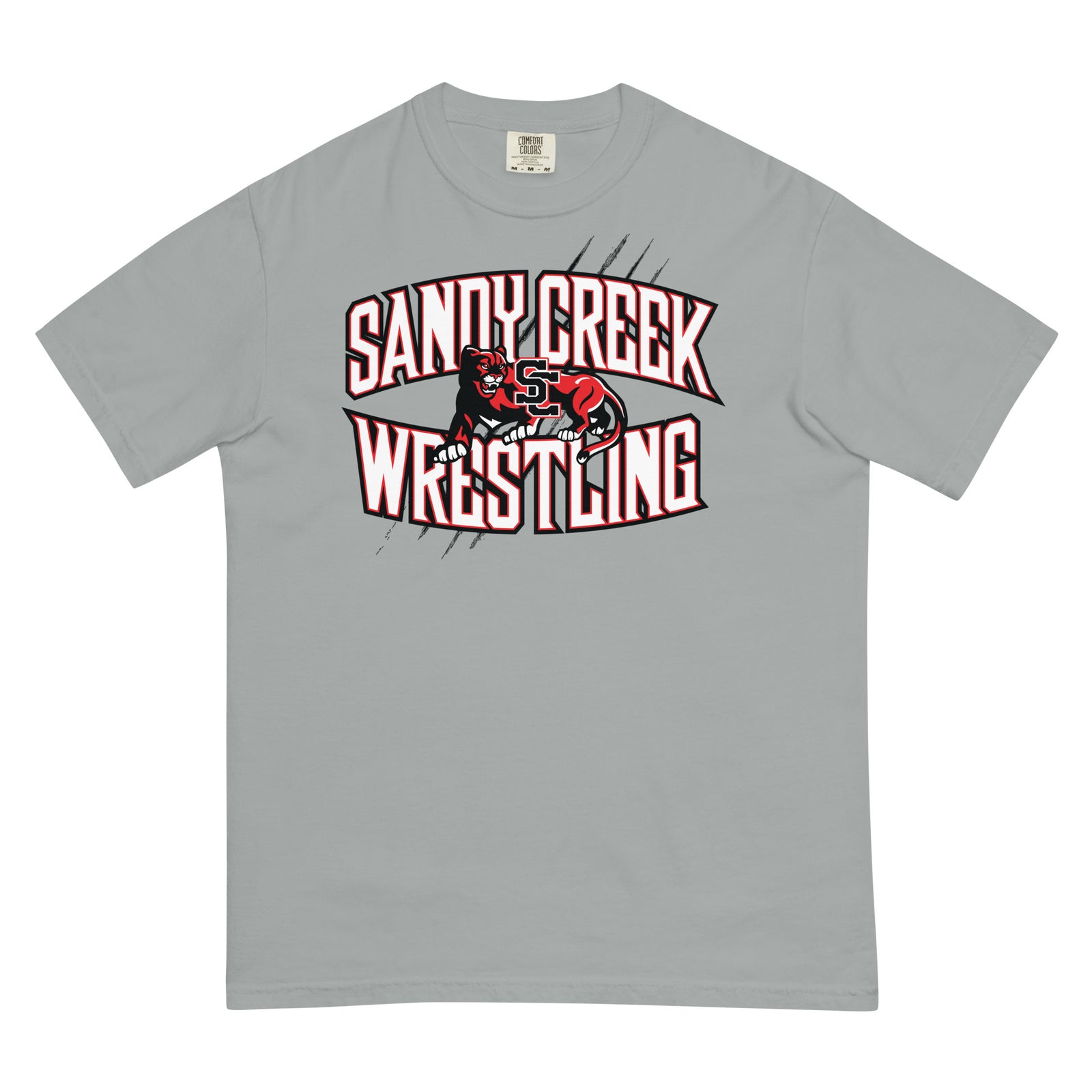 Sandy Creek Wrestling Mens Garment-Dyed Heavyweight T-Shirt