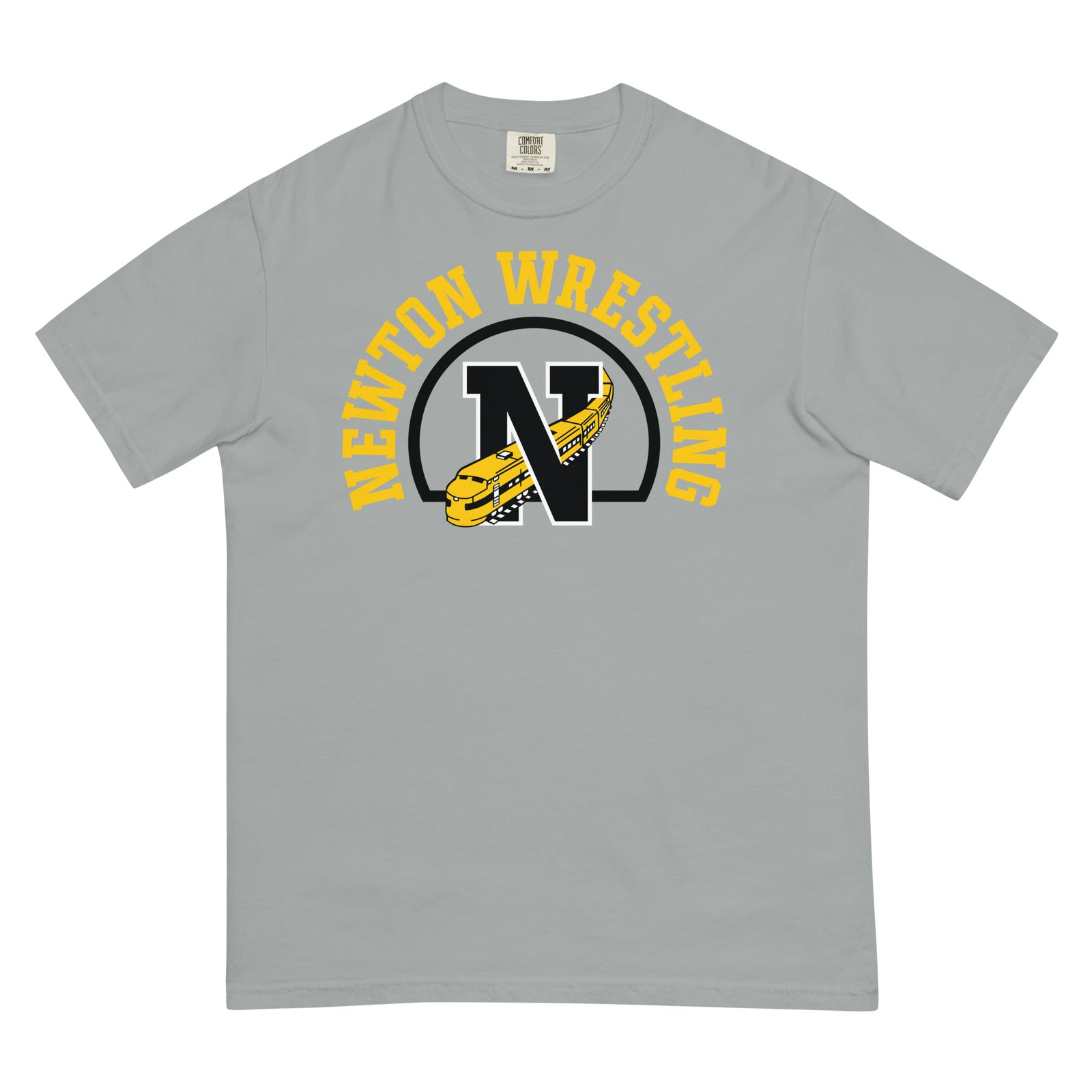 Newton High School Wrestling  Mens Garment-Dyed Heavyweight T-Shirt