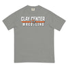 Clay Center Wrestling Mens Garment-Dyed Heavyweight T-Shirt