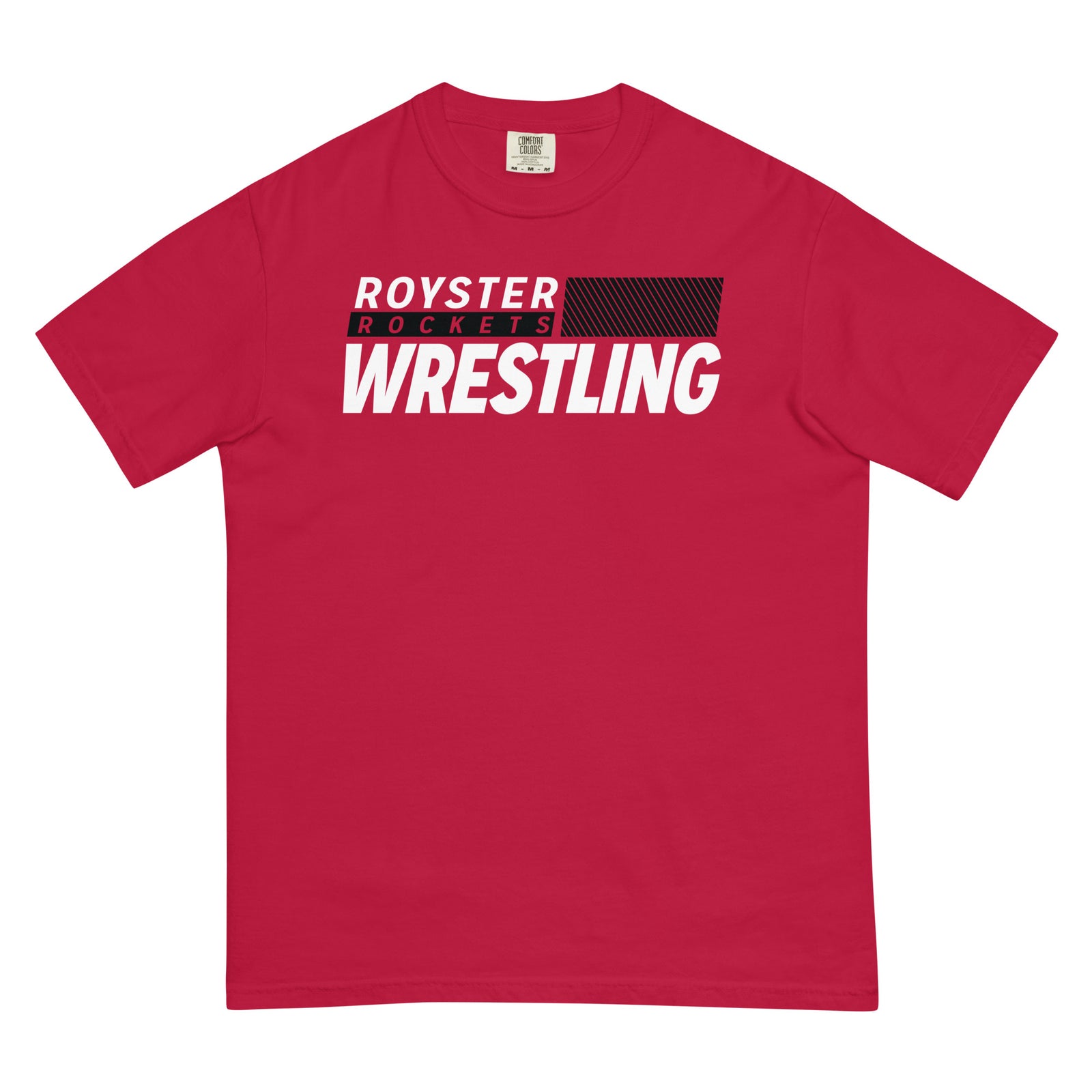 Royster Rockets Wrestling Mens Garment-Dyed Heavyweight T-Shirt