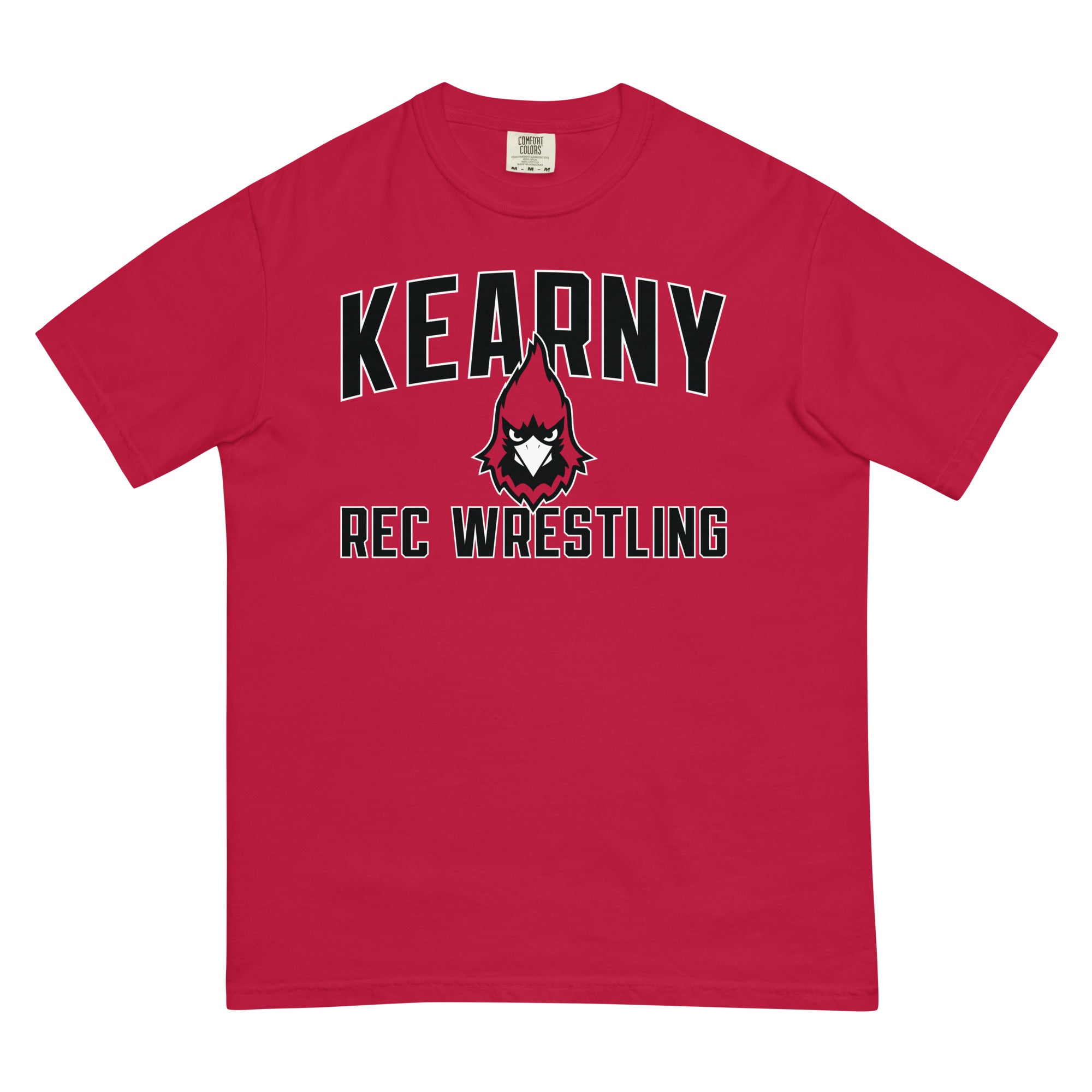 Kearny Rec Wrestling Mens Garment-Dyed Heavyweight T-Shirt