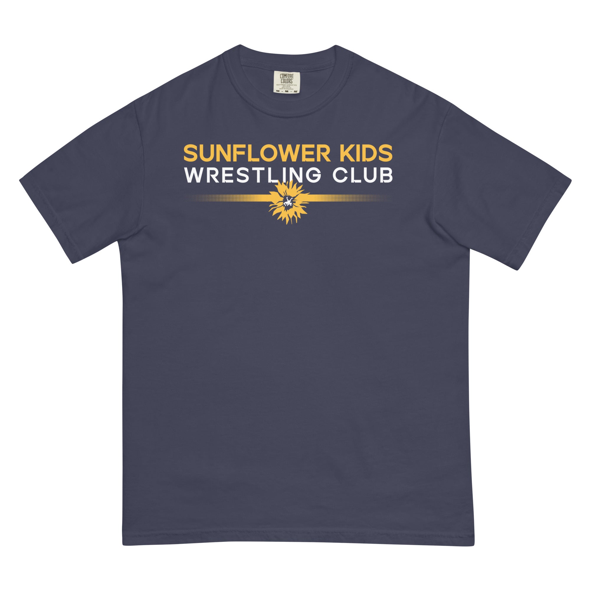 Sunflower Kids Wrestling Club Mens Garment-Dyed Heavyweight T-Shirt