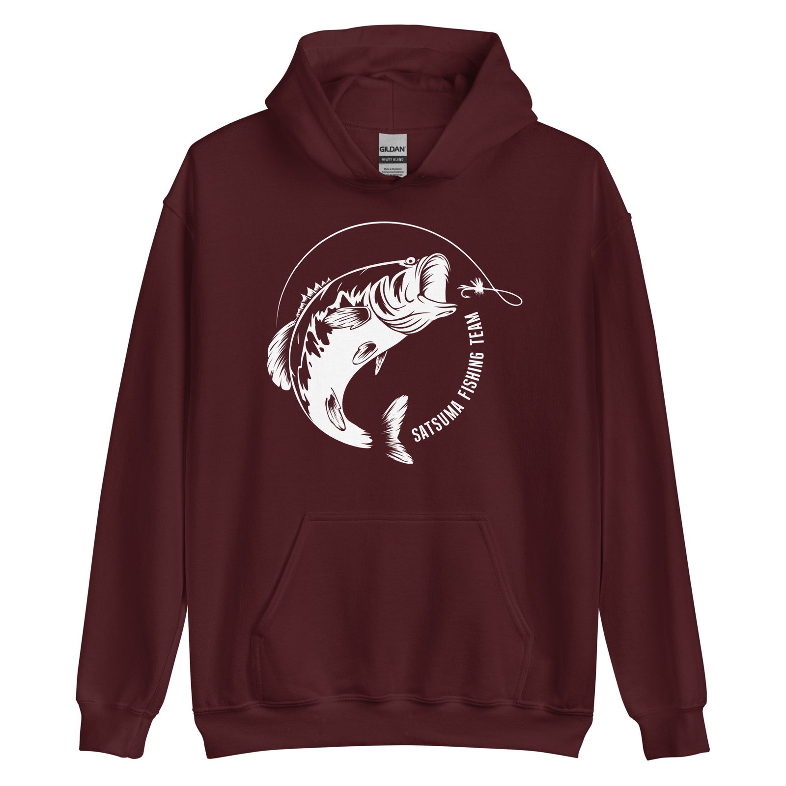 Satsuma Fishing Team - Maroon - Unisex Hoodie
