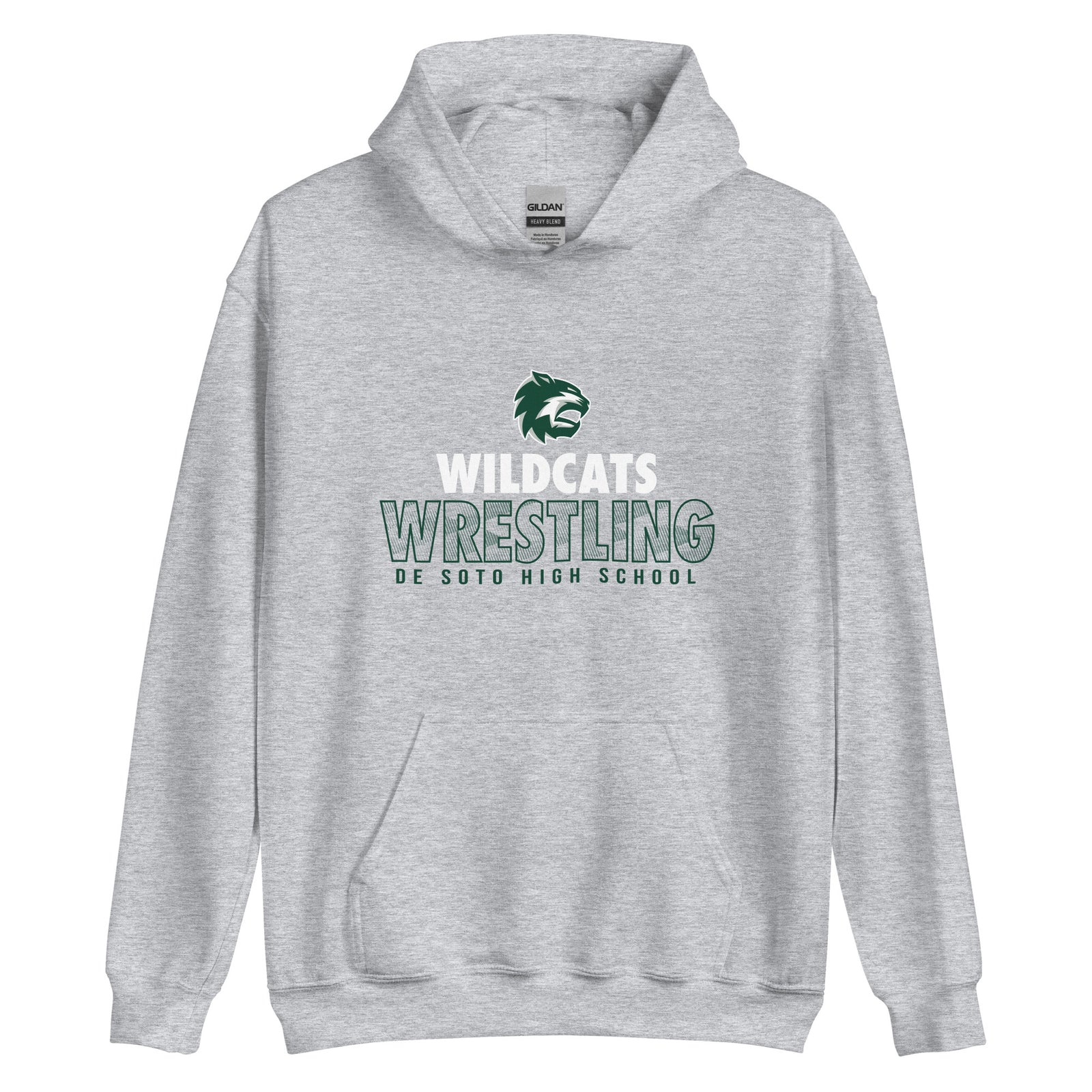 De Soto High School Wrestling Wildcats Unisex Heavy Blend Hoodie