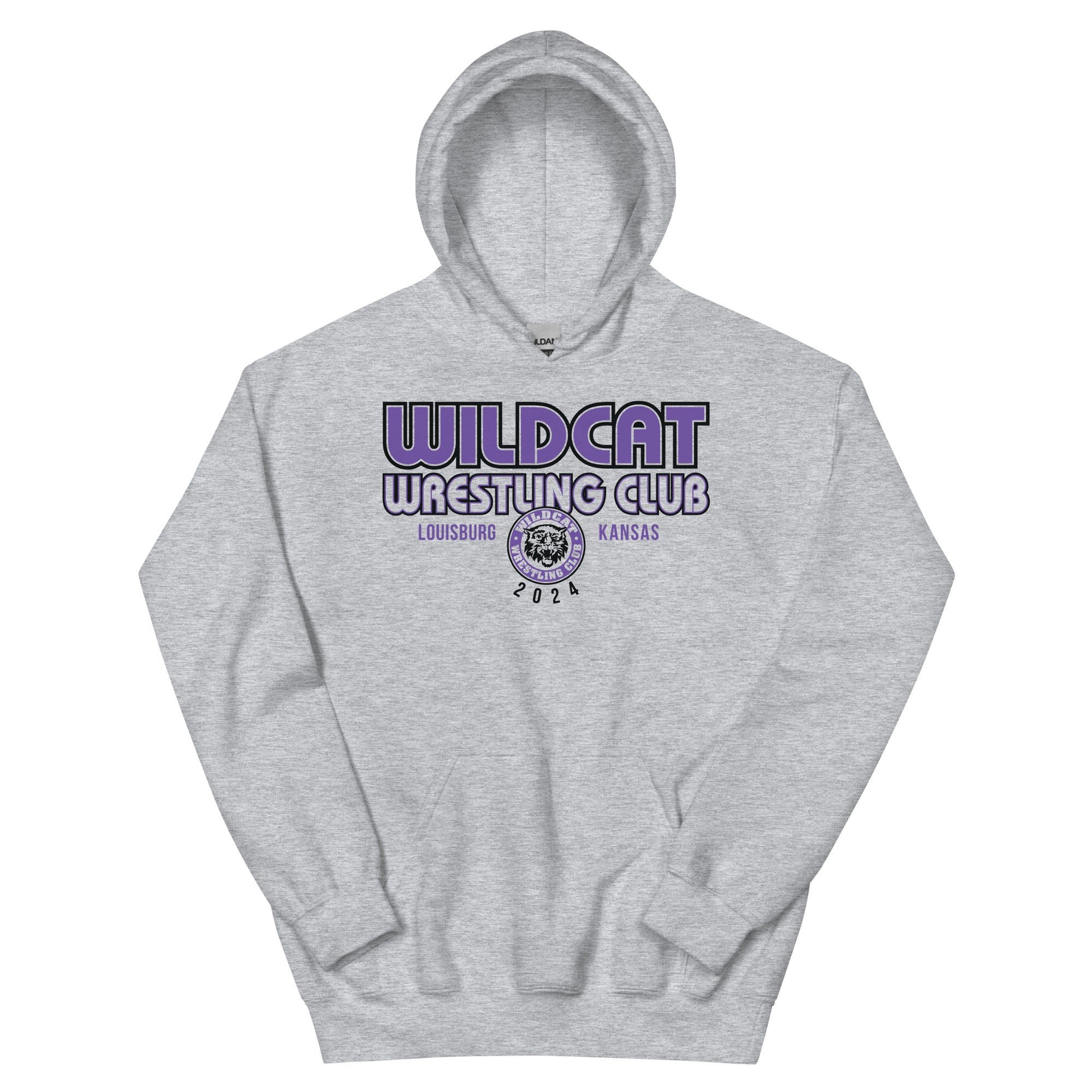 Wildcat Wrestling Club (Louisburg) - With Back Design - Unisex Heavy Blend Hoodie