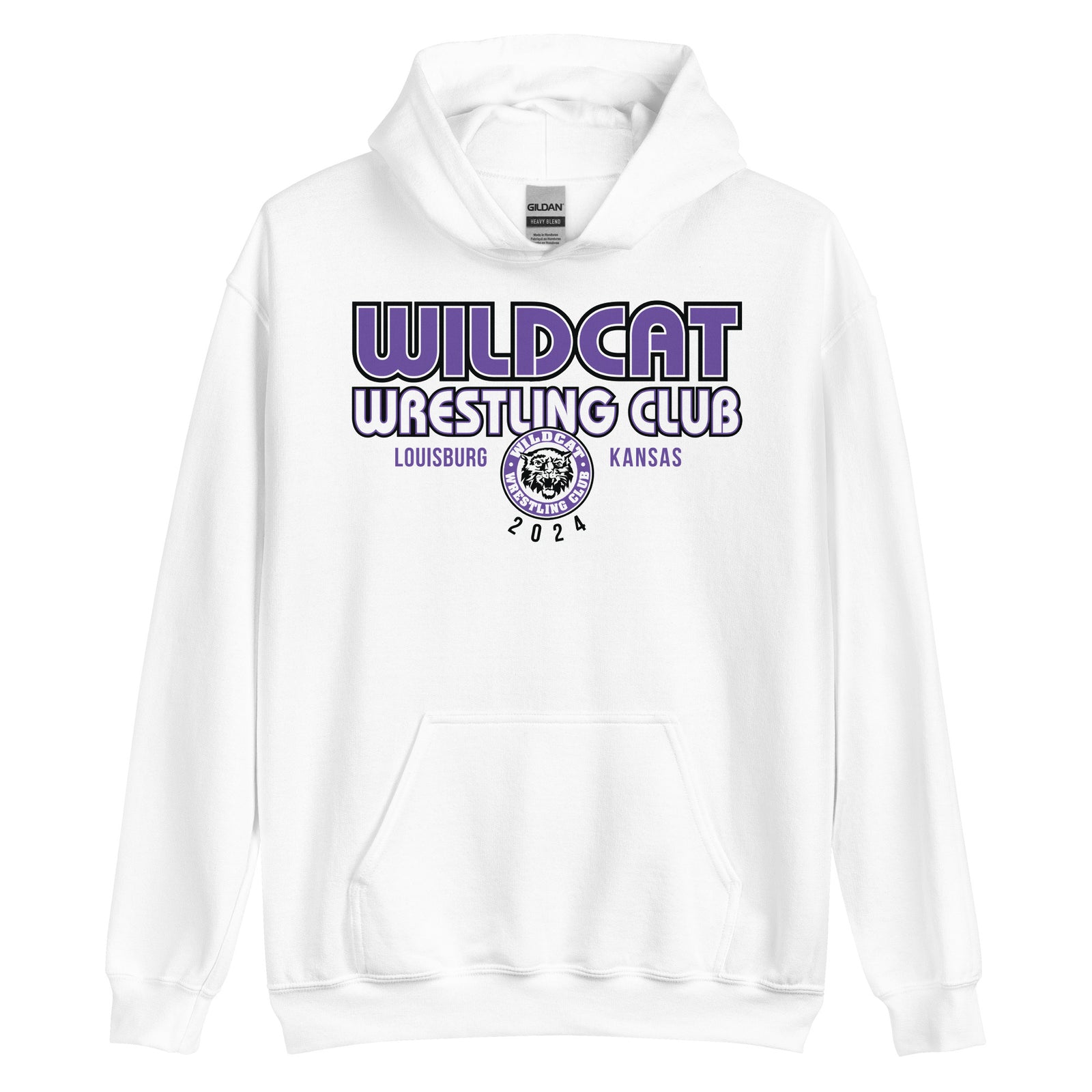 Wildcat Wrestling Club (Louisburg) - Front Design Only - Unisex Hoodie
