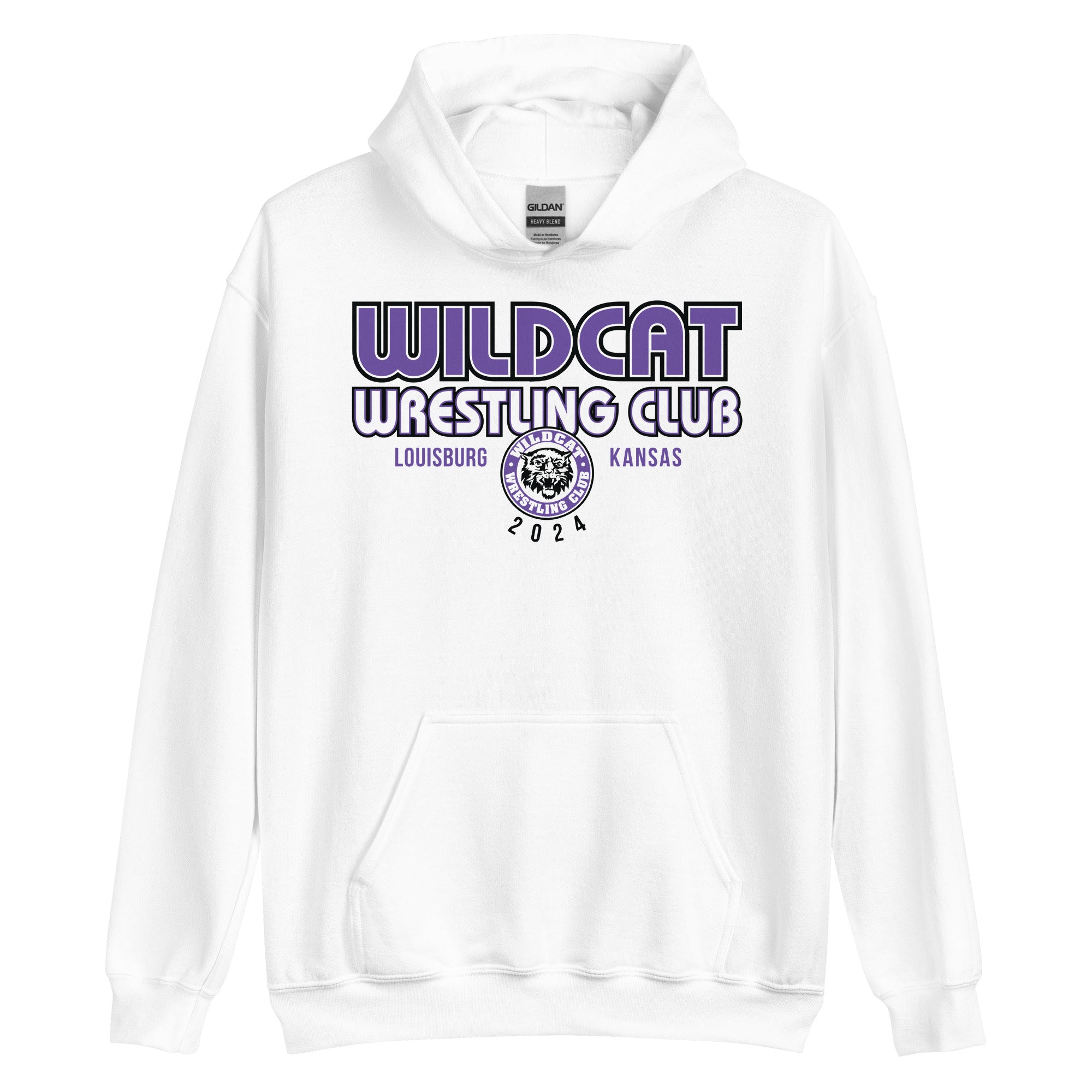 Wildcat Wrestling Club (Louisburg) - Front Design Only - Unisex Hoodie