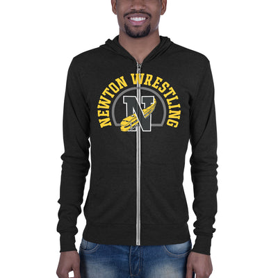 Newton High School Wrestling  Unisex Lightweight Zip Hoodie