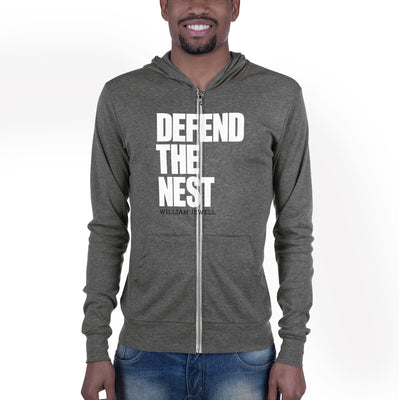 William Jewell Wrestling Defend The Nest Unisex Lightweight Zip Hoodie