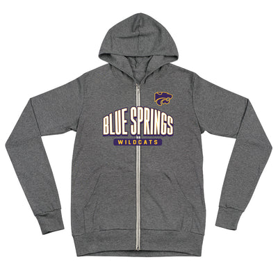 Blue Springs Rising Unisex Lightweight Zip Hoodie