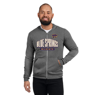 Blue Springs Rising Unisex Lightweight Zip Hoodie