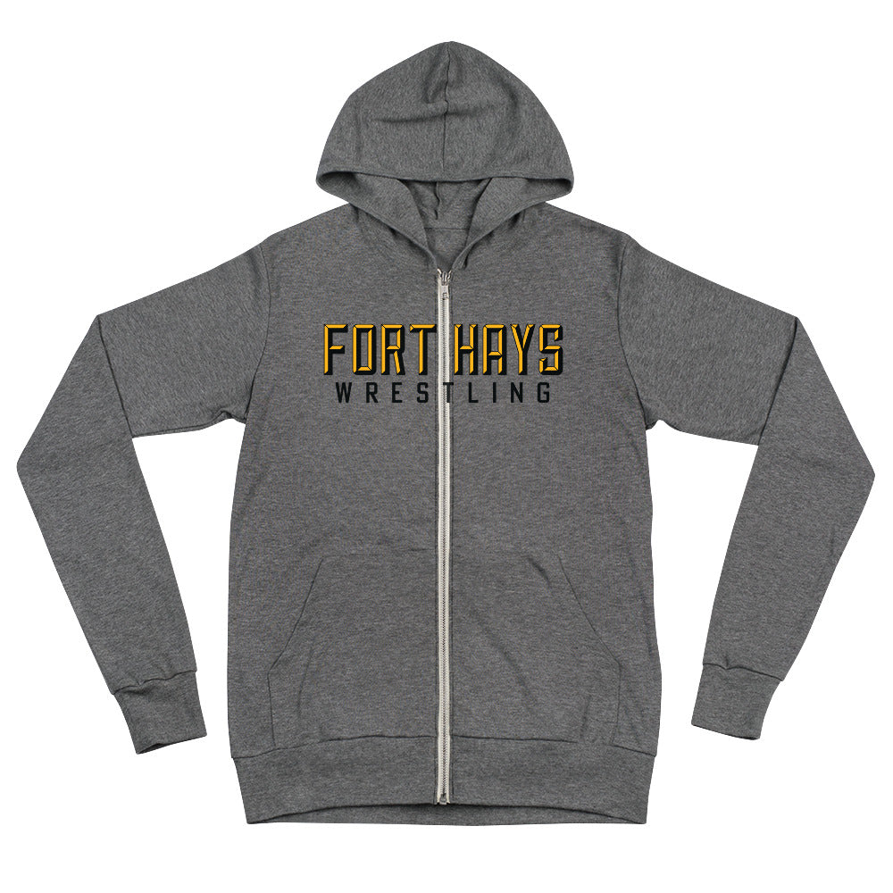 Fort Hays State University Wrestling Unisex Lightweight Zip Hoodie