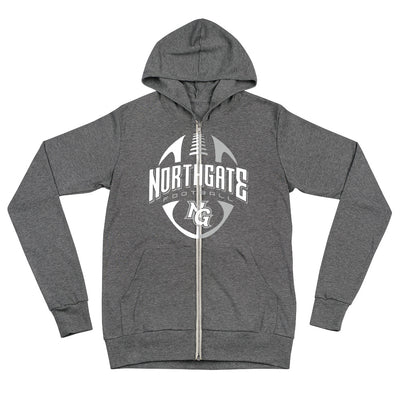 Northgate Middle School - Football Unisex Lightweight Zip Hoodie