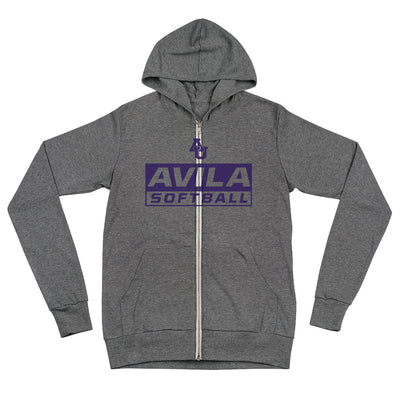 Avila Softball Unisex Lightweight Zip Hoodie