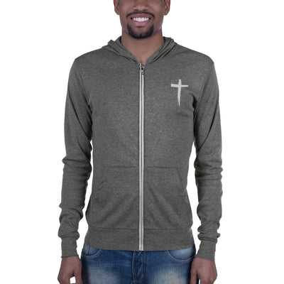 St. Stephen Lutheran Church Cross Only Unisex Lightweight Zip Hoodie