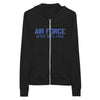 Air Force Wrestling Embroidered Unisex Lightweight Zip Hoodie