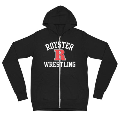 Royster Rockets Wrestling Unisex Lightweight Zip Hoodie