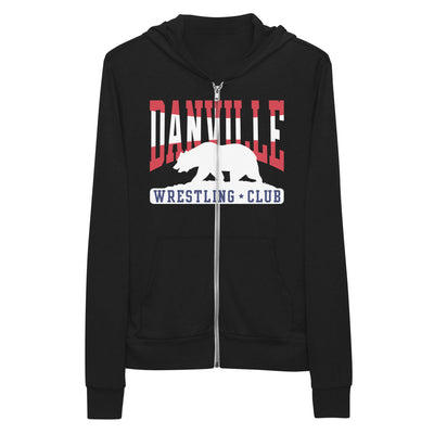 Danville Wrestling Club Black Unisex Lightweight Zip Hoodie