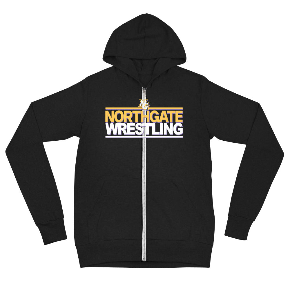 Northgate Middle School - Wrestling Unisex Lightweight Zip Hoodie