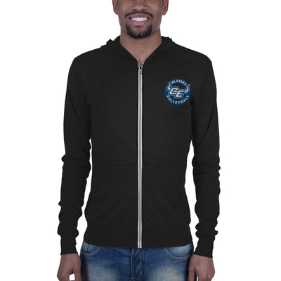 GEVB Embroidered Unisex zip hoodie