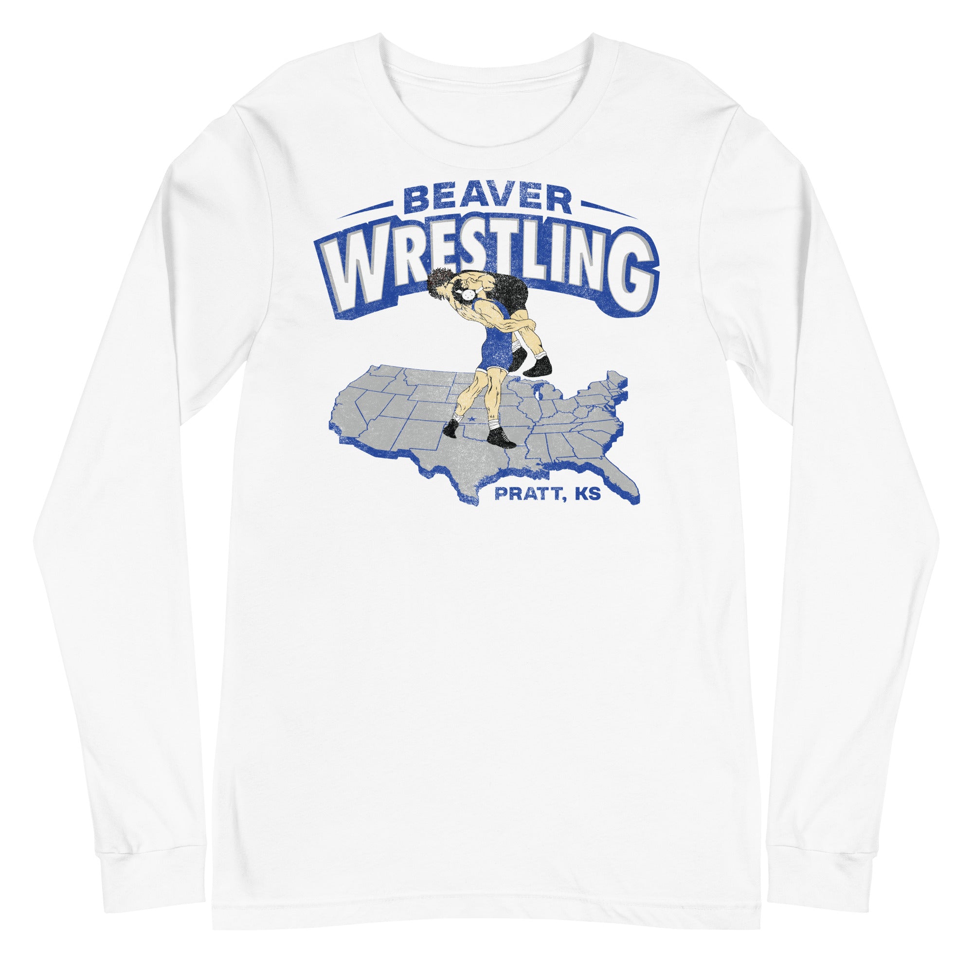 Pratt Community College Beaver Wrestling USA Unisex Long Sleeve Tee