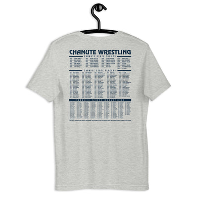 Chanute All-Time State Wrestling List Unisex t-shirt